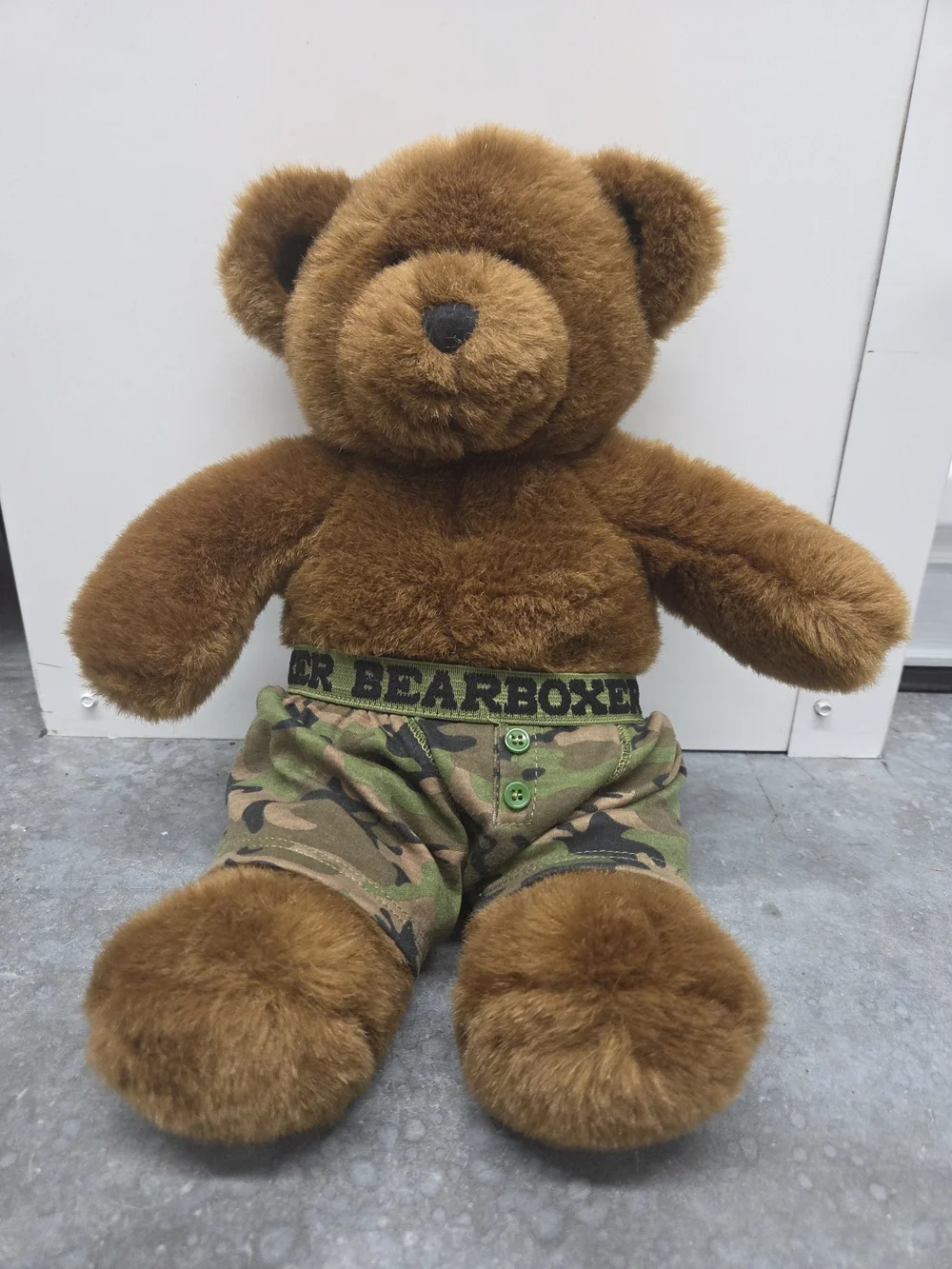 Build-A-Bear Brown Teddy in Camo Shorts
